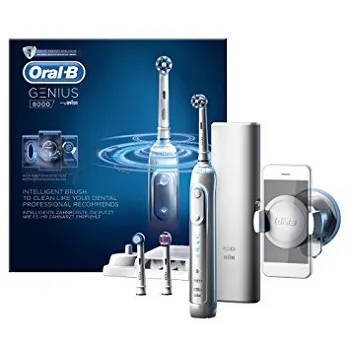 Oral-B Genius 8000N Spazzolino Elettrico Bianco/Argento