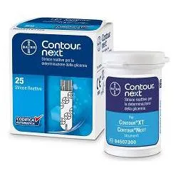 Strisce reattive per test glicemia contour next 25 pezzi
