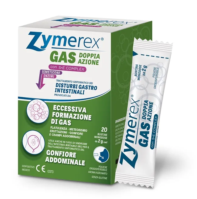 Zymerex gas doppia azione con s+e complex 20 bustine monodose da 2 g