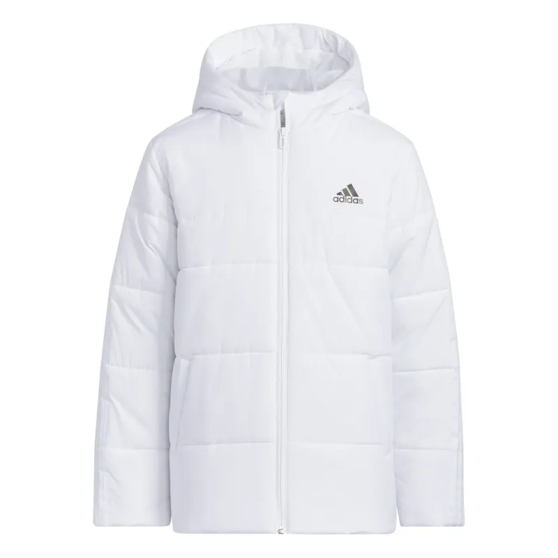 Piumino con zip da bambina con cappuccio Adidas Colorblocked