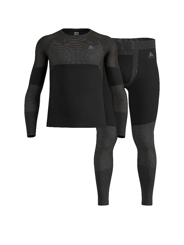 ODLO Set intimo lungo da uomo Fundamentals Performance nero | L