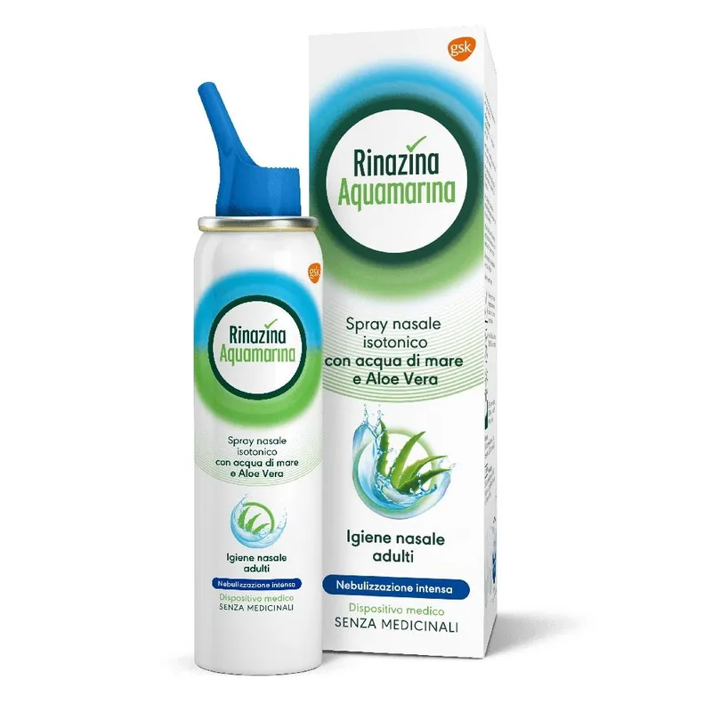 Rinazina aquamarina isotonica aloe spray nebulizzazione intensa 100 ml