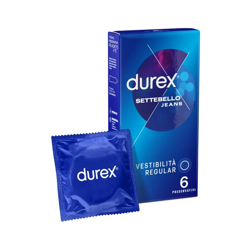 Durex Settebello Jeans Condoms - Pacchetto da 6 Pezzi