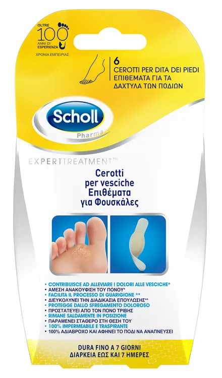 Cerotto scholl vescica dita piede 6 pezzi