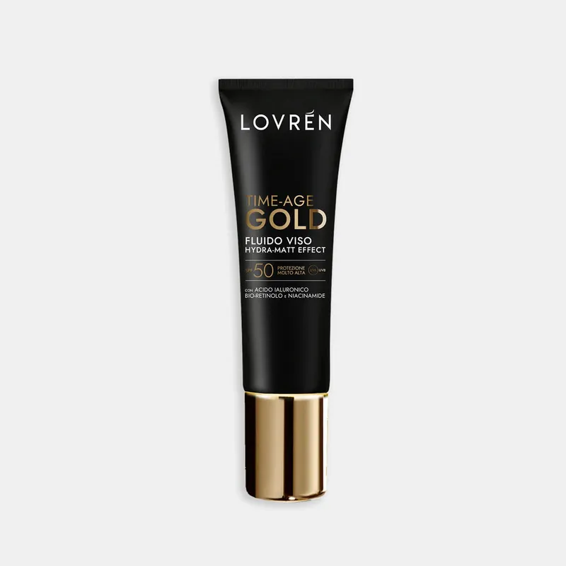 Lovren fluido viso time age gold spf50