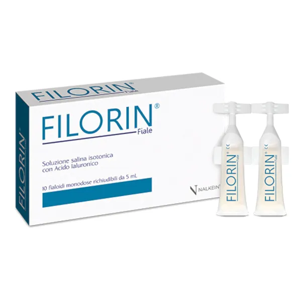 Filorin fiale soluzione salina isotonica con acido ialuronico 0,9% per uso inalatorio 10 fialoidi monodose richiudibili da 5 ml