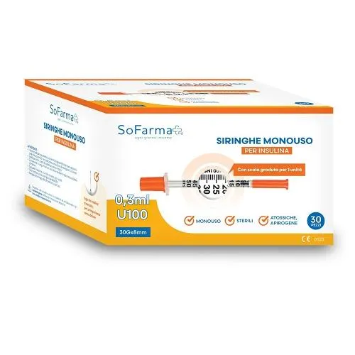 SIRINGA INSULINA0,3 30P SOFARM
