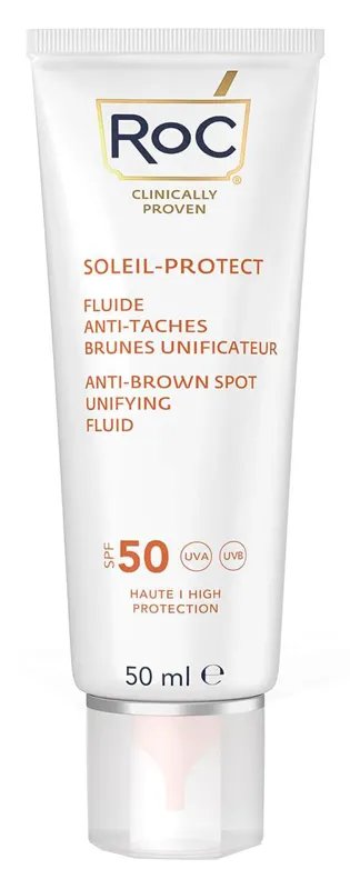 Roc fluido solare viso spf 50+ antimacchie brune 50 ml
