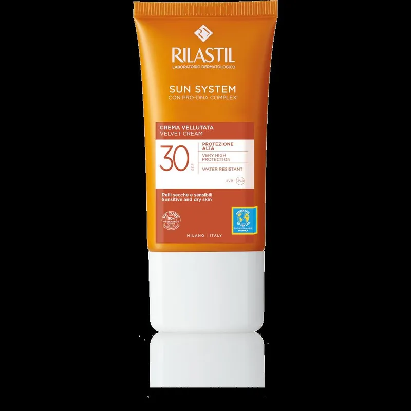 Rilastil Sun Velvety Cream SPF30 per il Viso - 50ml