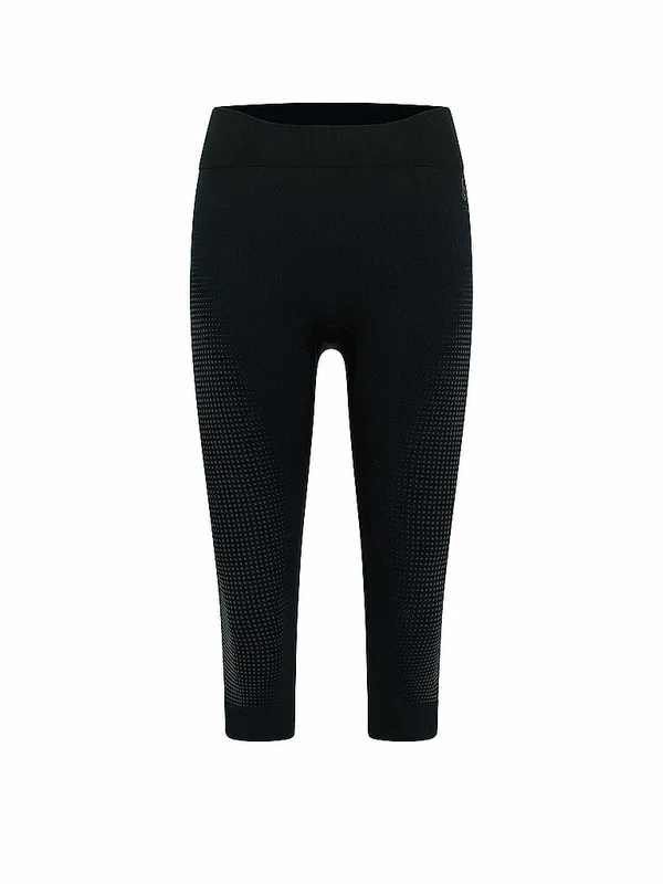 ODLO Pantaloni funzionali da donna 3/4 PERFORMANCE WARM ECO nero | S