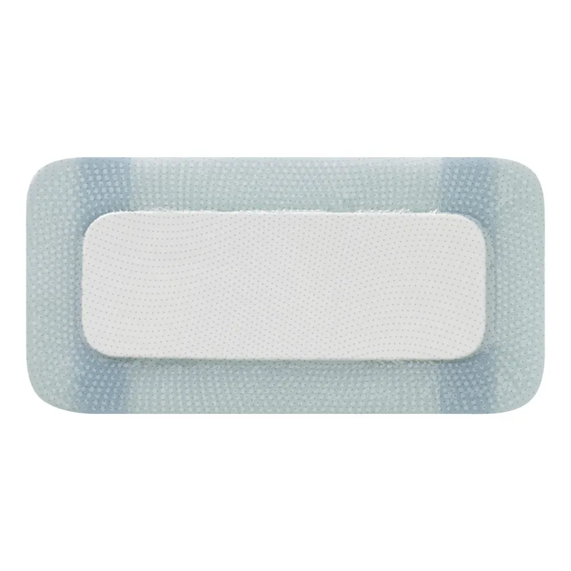 Medicazione biatain in schiuma di poliuretano con bordo adesivo in silicone 10x20 cm 5 pezzi