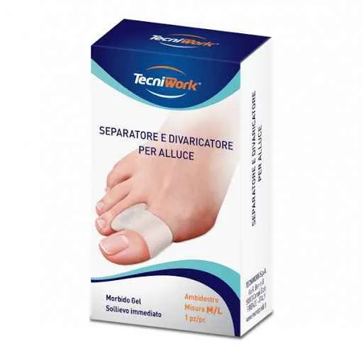 Allux care separatore e divaricatore per alluce a doppio anello