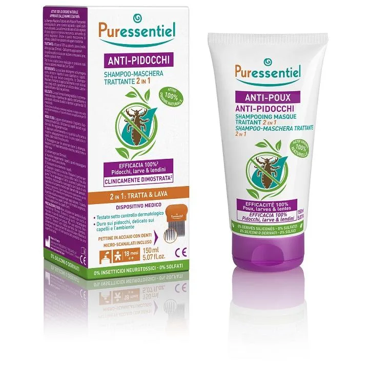 Maschera Shampoo Trattante Anti-Pidocchi Puressentiel 150ml
