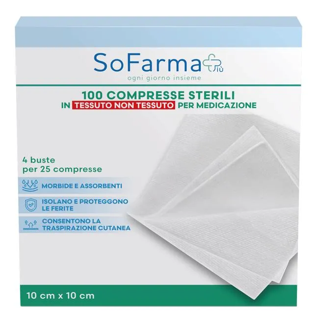 SOFARMAPIU' Compresse di Medicazione TNT 10x10