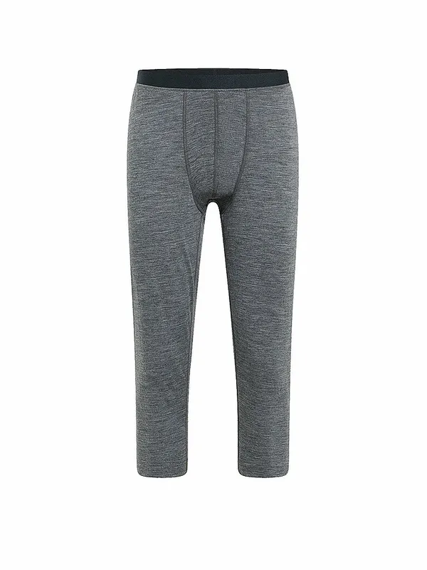 ODLO Pantalone intimo da uomo Merino 200 3/4 grigio chiaro | S