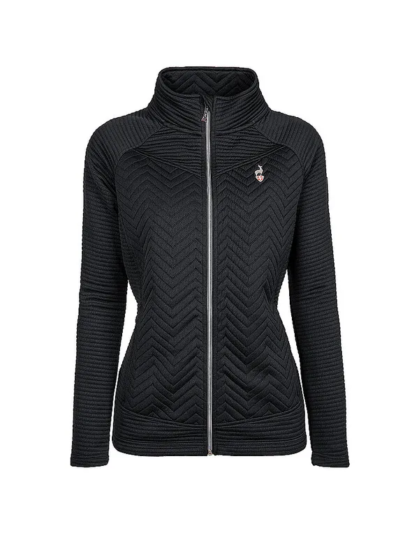 AULP Giacca in pile da donna Simix Jaquard nero | L