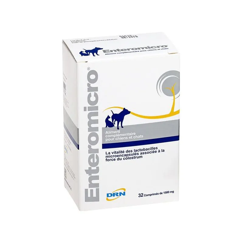 Enteromicro Compresse Complementari di Mangime per Cani e Gatti, 32 Pezzi