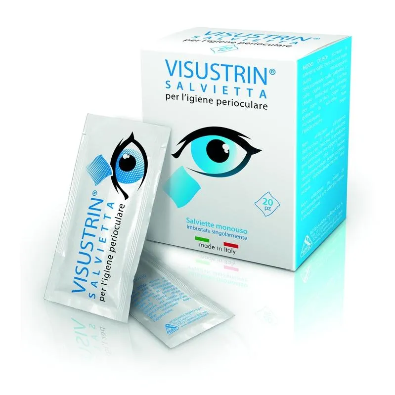 Visustrin Salviette Oculari - Confezione da 20 Pezzi