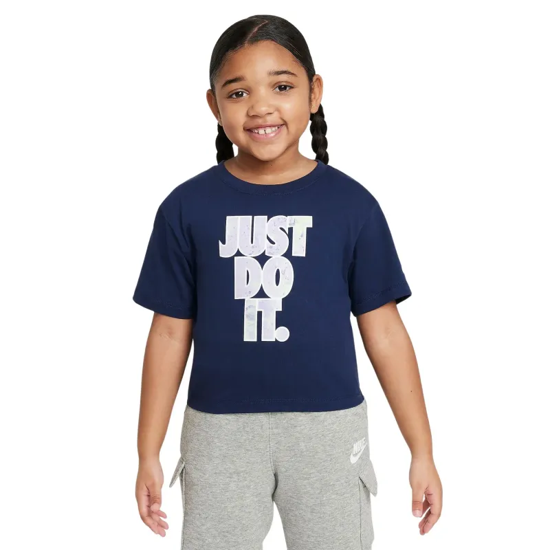 T-shirt da bambina Nike Printed Club Boxy
