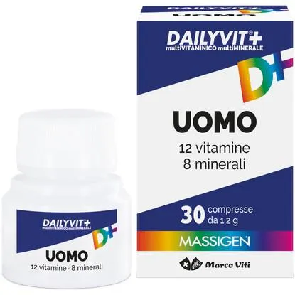 Massigen Dailyvit+ Uomo: Multivitaminico e Multiminerale, 30 Compresse