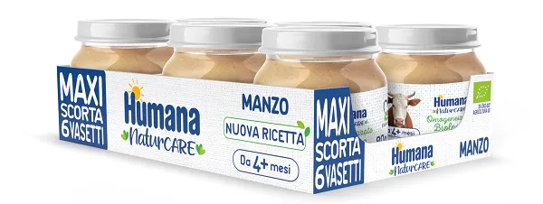 Humana omog manzo bio 6x80g