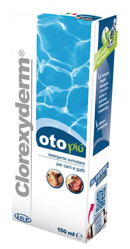 Clorexyderm oto piu detergente auricolare cani e gatti150ml