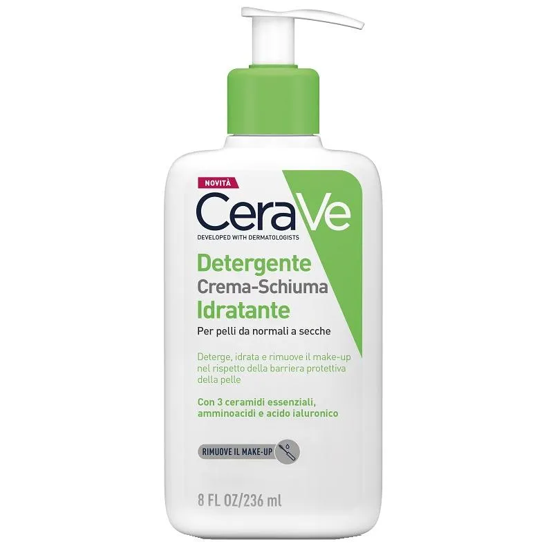 CeraVe Crema Schiuma Idratante per Pelli Normali e Secche - 236ml