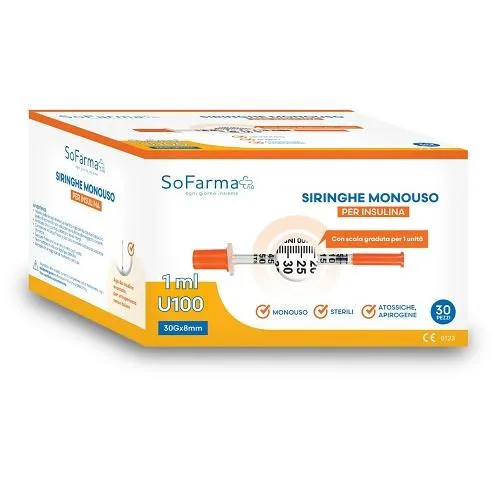 SIRINGA INSULINA 1 30PZ SOFARM