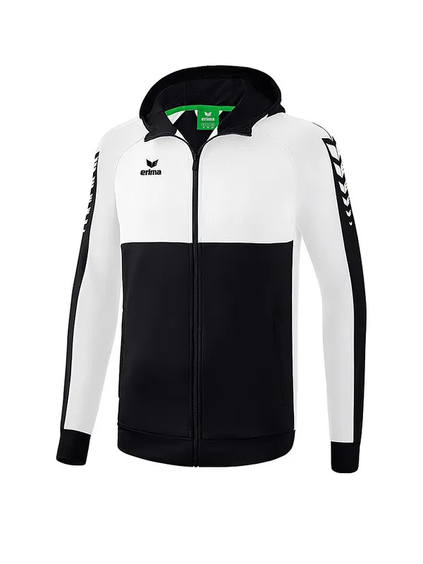 ERIMA Giacca da allenamento da uomo Six Wings con cappuccio nero | L