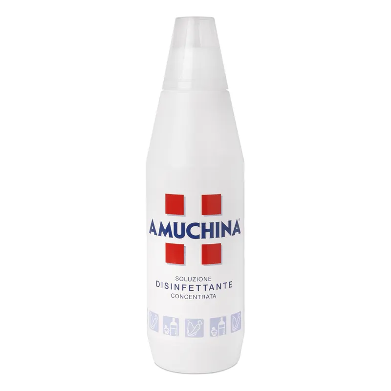 Disinfettante igienizzante a base di ipoclorito di sodio antimicrobico ad ampio spettro d'azione amuchina liquida 100% 1000 ml