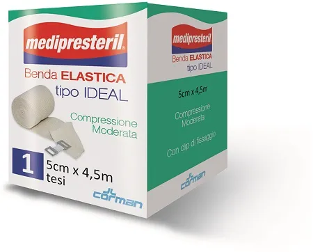 Benda elastica medipresteril ideal compressione moderata m4,5x5cm tesi