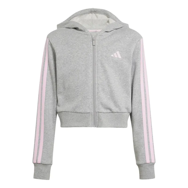 Felpa con cerniera a cappuccio da bambina adidas Essentials