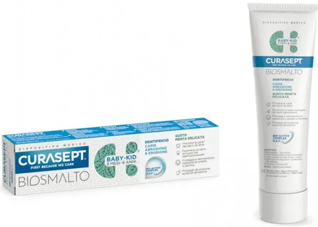 Curasept biosmalto dentifricio baby kid menta 50 ml