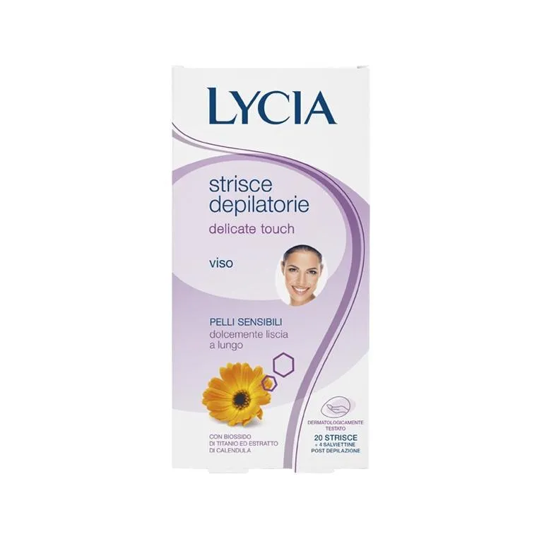 Lycia Delicate Touch - 20 Strisce Depilatorie per Viso