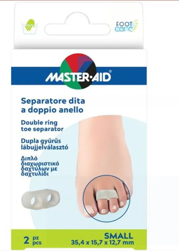 Footcare separatore dita anello doppio large 2 pezzi