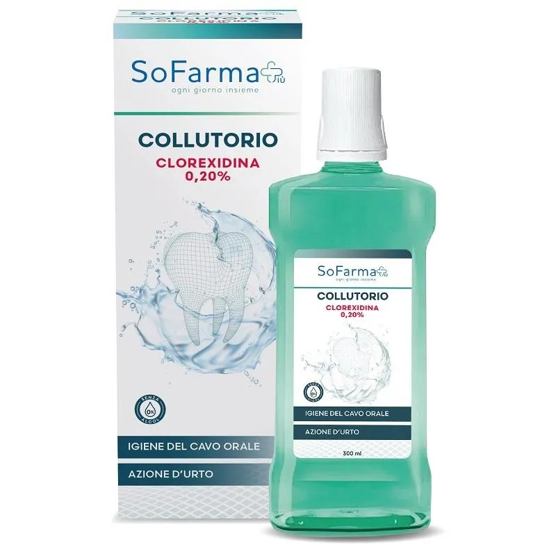 Sofarmapi Collutorio con Clorexidina 0,20% - Flacone da 300ml