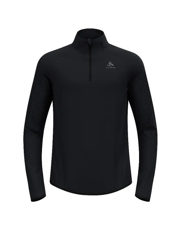 ODLO Zipshirt intimo da donna Zeroweight Warm nero | S