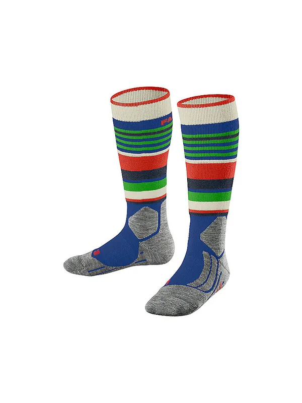 FALKE Calze da sci per bambini SK2 Intermediate Stripes multicolore | 31-34