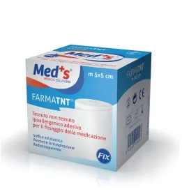 Cerotto meds farmatnt tessuto non tessuto fix ipoallergenico adesivo 250x5cm