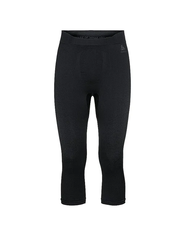 ODLO Pantaloni funzionali da uomo Performance Warm Eco 3/4 nero | XL