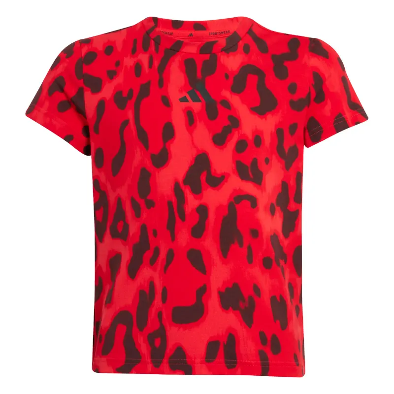 T-shirt in fantasia da bambina adidas Future icons All Over