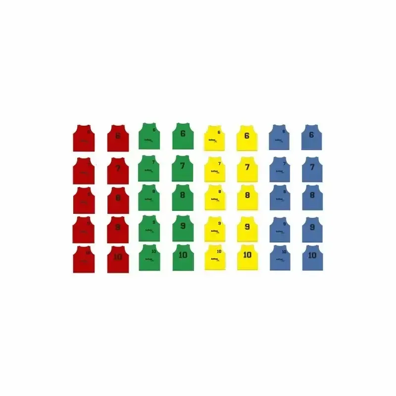 Confezione da 5 canottiere numerate da 6 a 10 Softee
