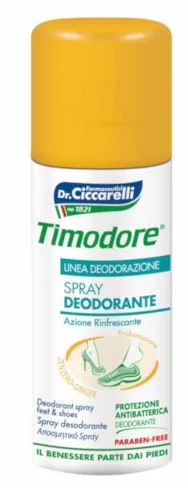Timodore spray deodorante allo zenzero ad azione rinfrescante e protezione antibatterica 150ml