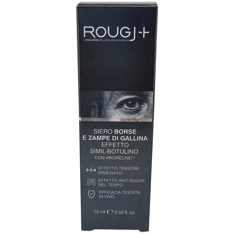 Rougj Siero per Uomo - Trattamento per Borse e Zampe di Gallina, 15ml