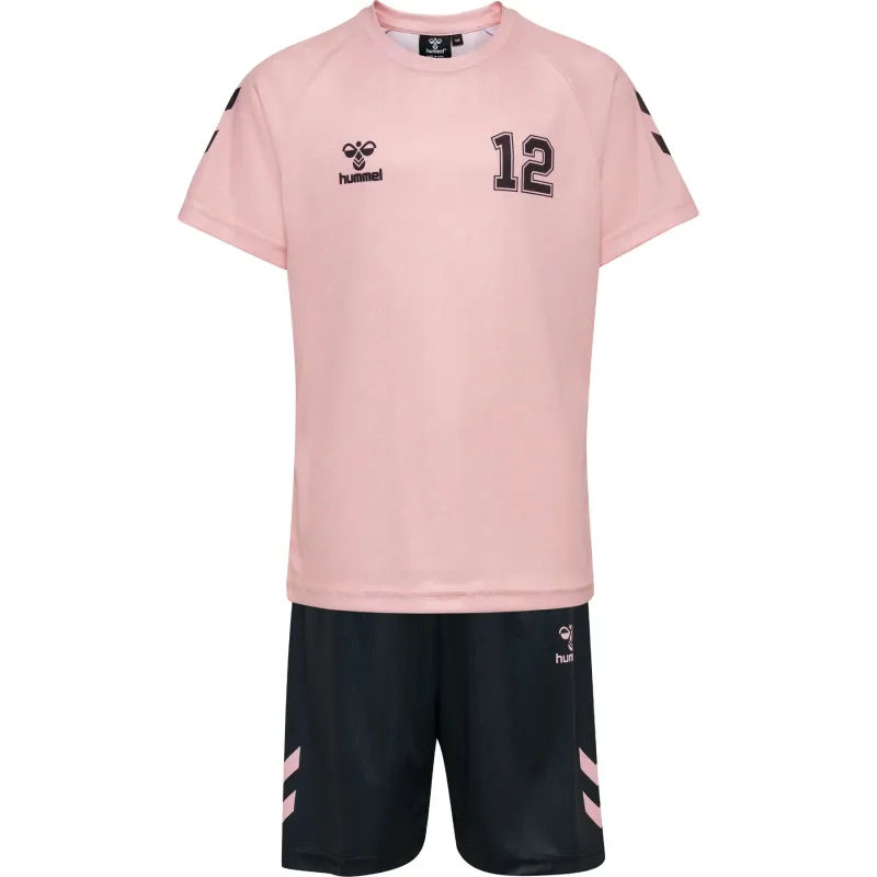 Completo sportivo T-shirt e Shorts da bambino Hummel Shimmer