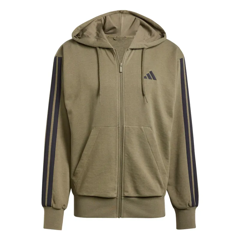 Felpa con cerniera a cappuccio adidas Essential 3-Stripes