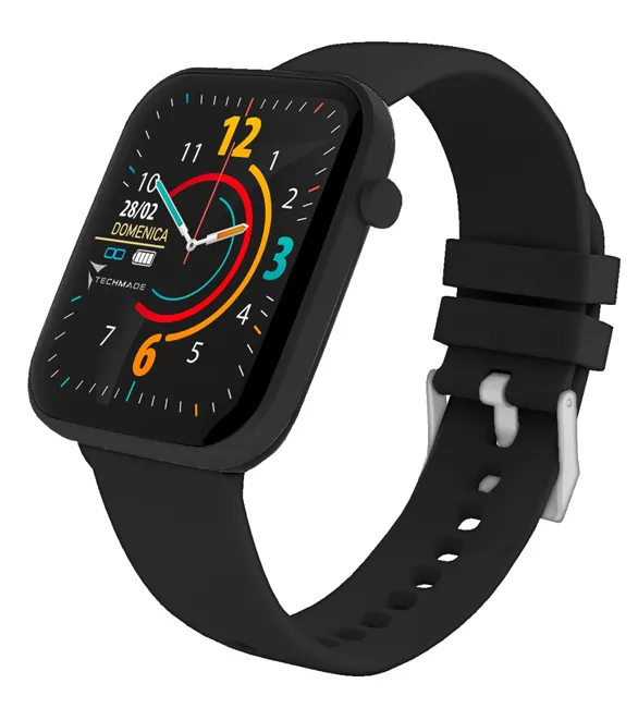 Techmade Smartwatch Hava Alluminio Saturazione/Pressione 1.68" Rosa/Nero