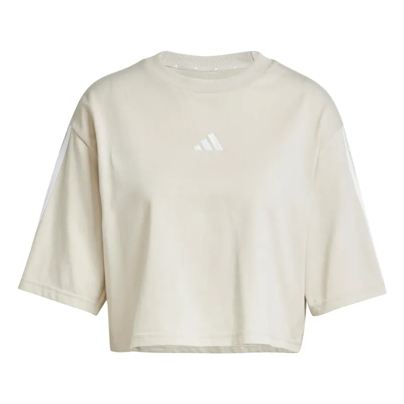 T-shirt da donna aderente adidas Essentials 3-Stripes