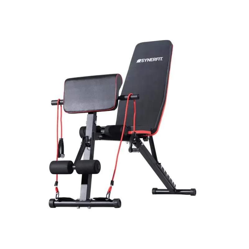 Panca da muscolazione inclinabile regolabile, multifunzione - allenamento completo Synerfit Fitness