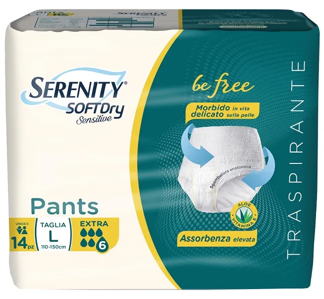 Serenity pants sd sensitive be free extra l 14 pezzi